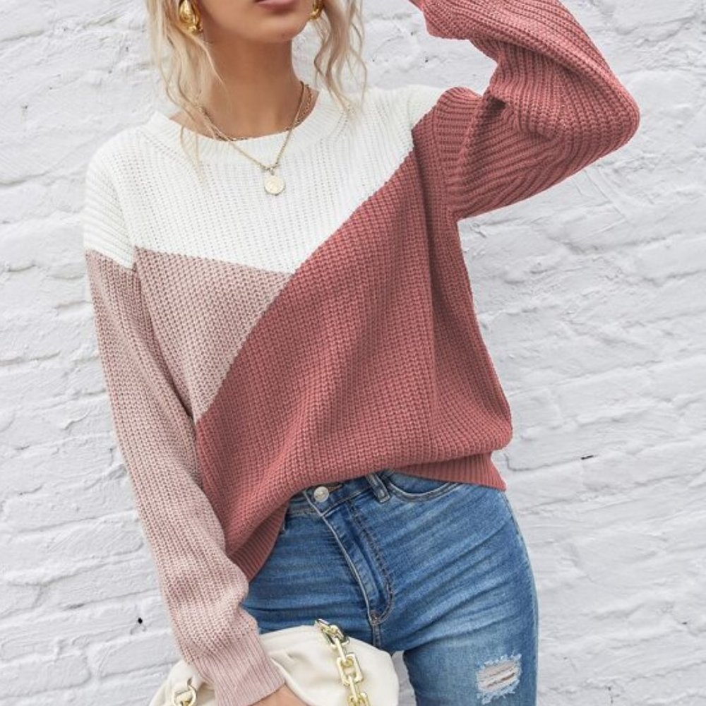 Multi Color Knit Sweater Pullover fall / winter - Picture 2 of 6